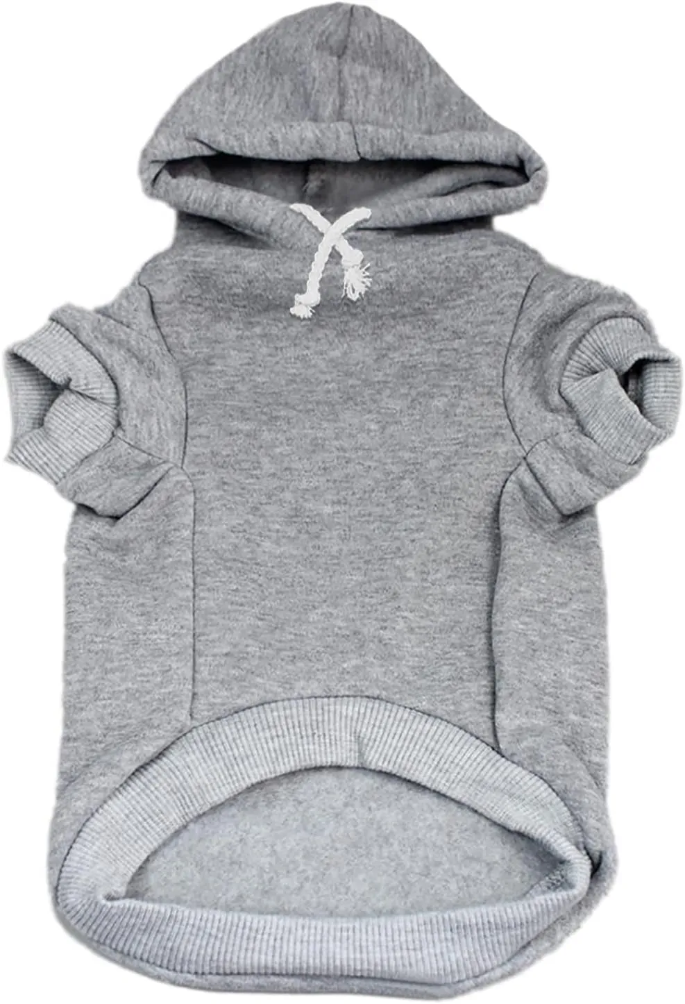 Big Sister Heart Paw Baby Announcement Dog Hoodie Fleece Lined Pullover Sweatshirt with Leash Hole (Grey, 4X-Large 86)