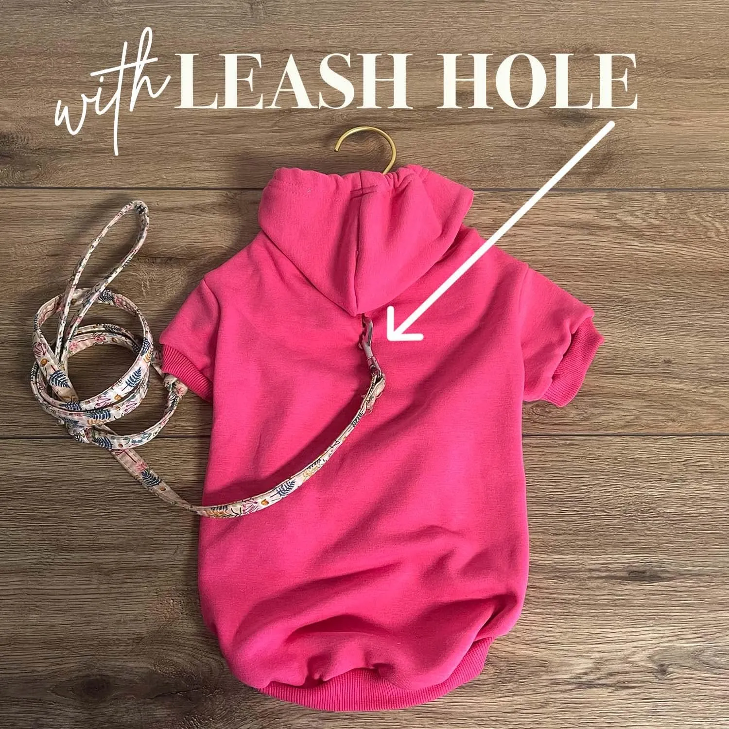 Big Sister Heart Paw Baby Announcement Dog Hoodie Fleece Lined Pullover Sweatshirt with Leash Hole (Grey, 4X-Large 86)