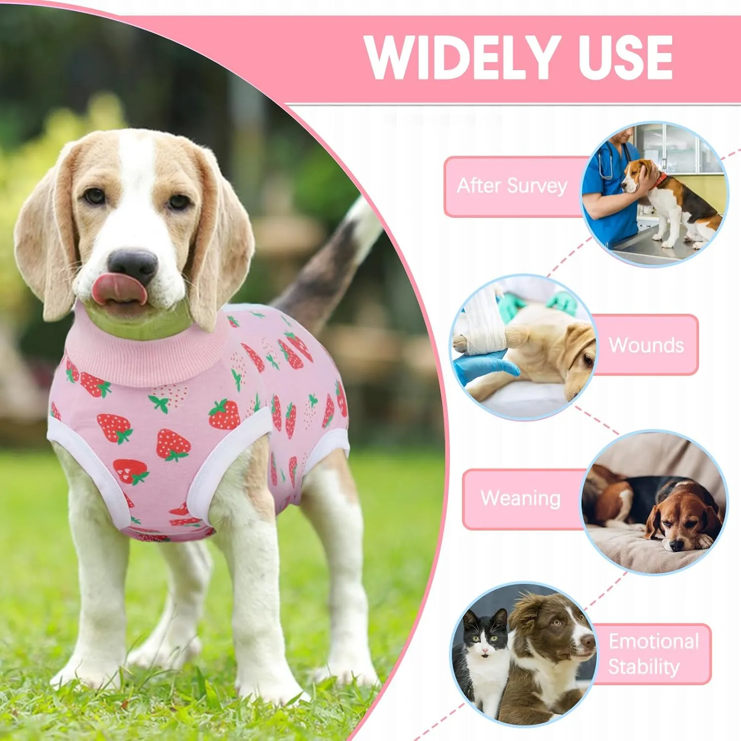 BRKURLEG Dog Surgery Recovery Suit Female and Male Small and Medium Dog Surgical Recovery Suit Soft Cotton Pet Surgery Suit Female Spay Cat Dog Neuter Spay Suits Anti Licking Wounds, XXL