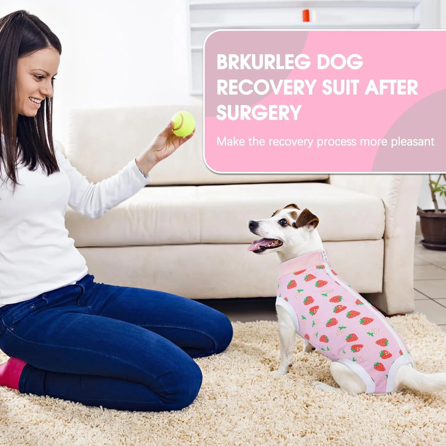 BRKURLEG Dog Surgery Recovery Suit Female and Male Small and Medium Dog Surgical Recovery Suit Soft Cotton Pet Surgery Suit Female Spay Cat Dog Neuter Spay Suits Anti Licking Wounds, XXL