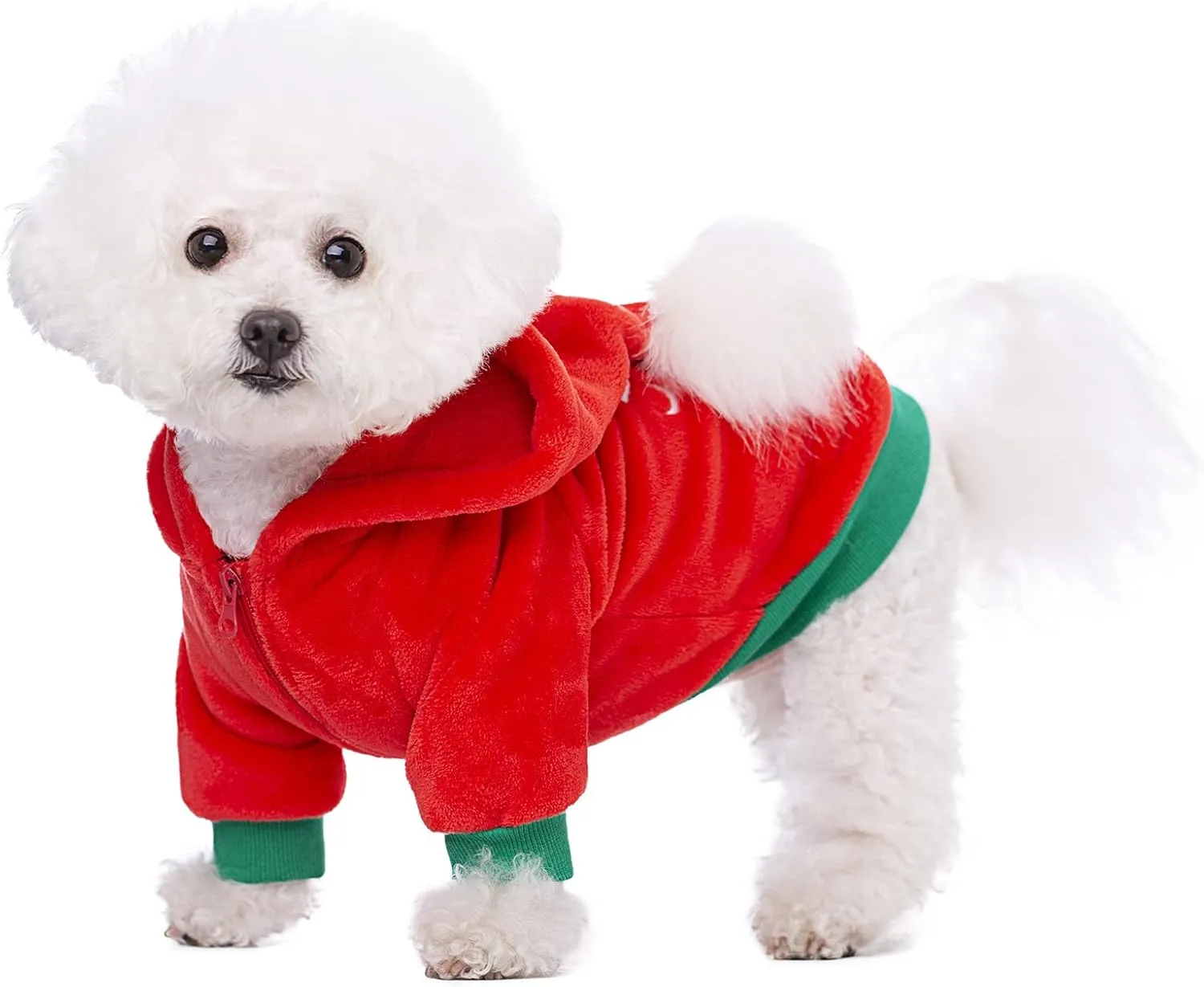 Christmas Puppy Dog Hoodies for Small Medium Dogs, Hooded Sweatshirt with Pocket Pet Cat Hoody Clothes Sweaters Fleece Coat Dog Costume