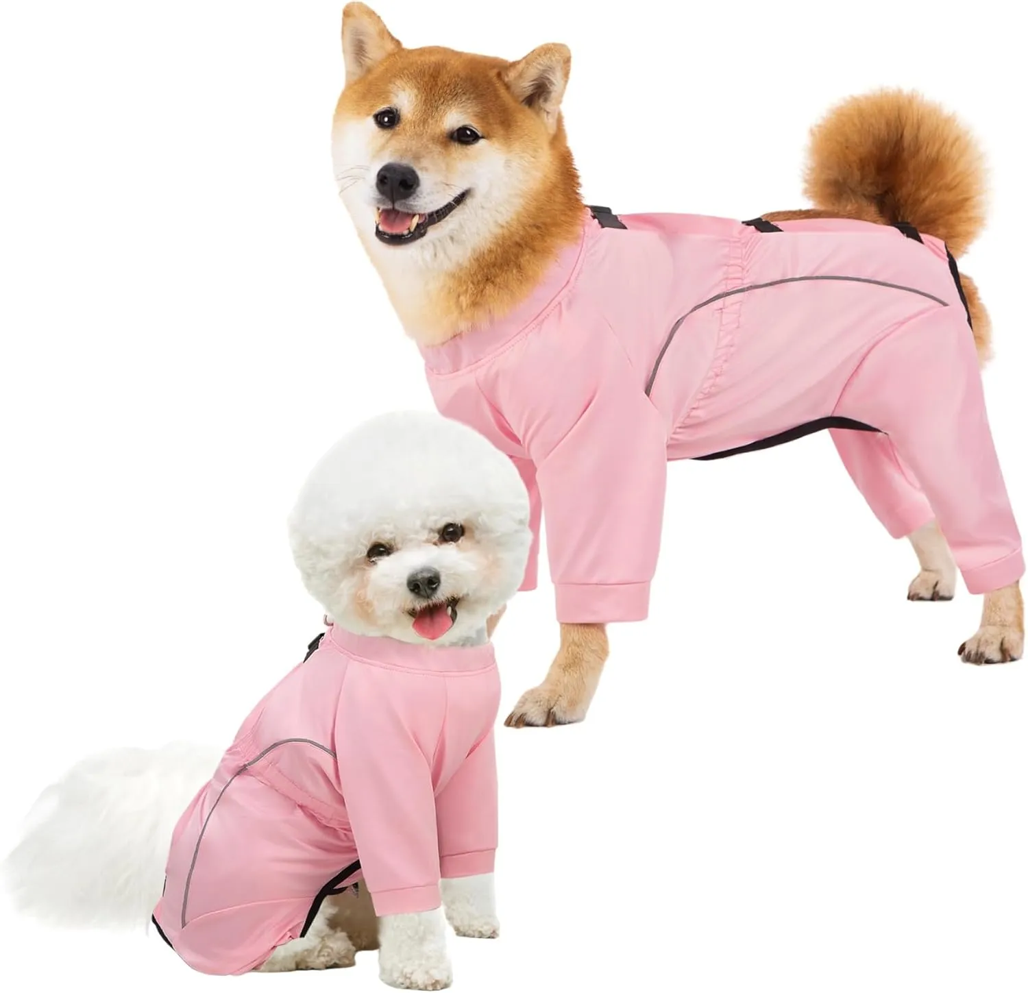 Dog Protective Pants, Waterproof Lightweight Dog Snow Pants, Hight Stretchy Adjustable All-Weather Dog Pants Keep Mud Snow Out for Rain and Snow Day, Small, Pink