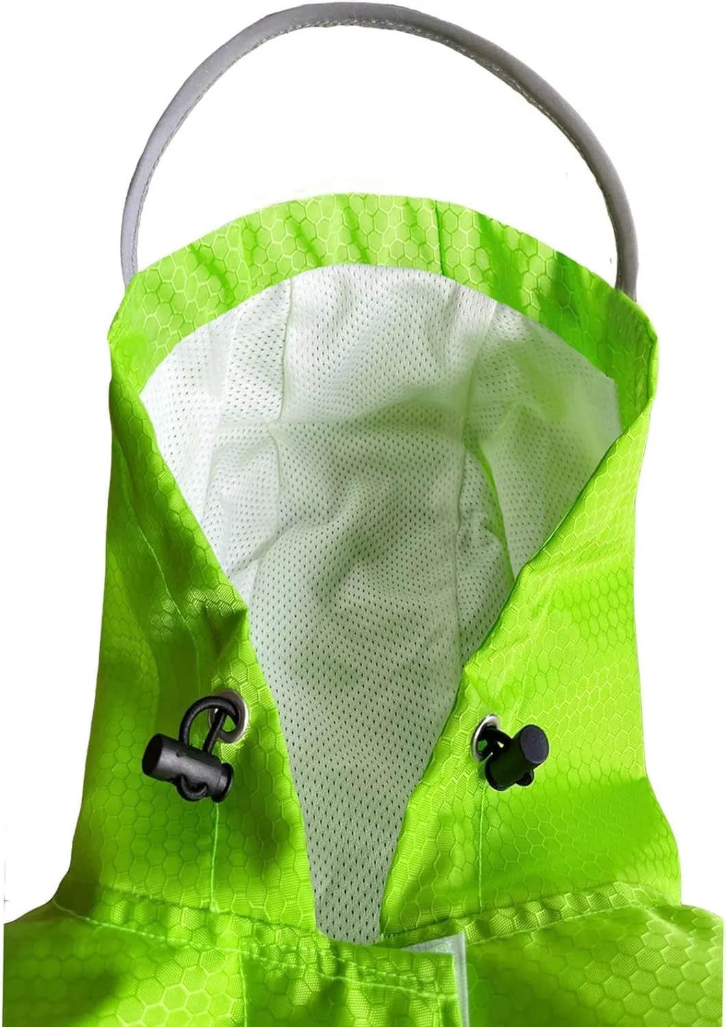 Dog Raincoat Waterproof Reflective Slicker - Lightweight Breathable Hooded Poncho Rain Coat Jacket with Adjustable Belly Strap and Leash Hole for Small Medium Large Dogs (Green, X-Small)