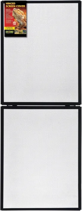Exo Terra Hinged Screen Cover, 60 Breeder/75 Gallon  Easy Access, 18.75x 48.75 Full Open, Durable UV Ventilation