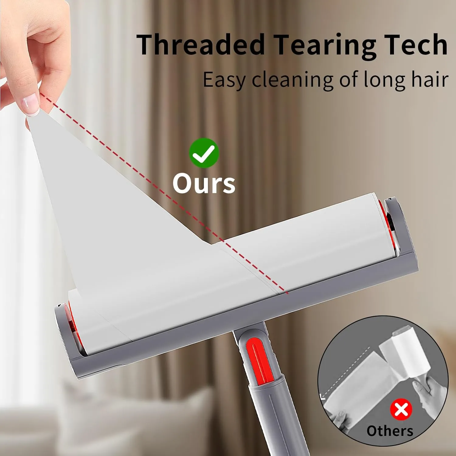 Large Lint Roller Refill 480 Sheets(8 Pack) Value Set, Extra Sticky, Easy Tear for Lint Remover, 9.45 in Pet Mega Extreme Stick Refill for Floor Roller Cleaning for Pet Hair