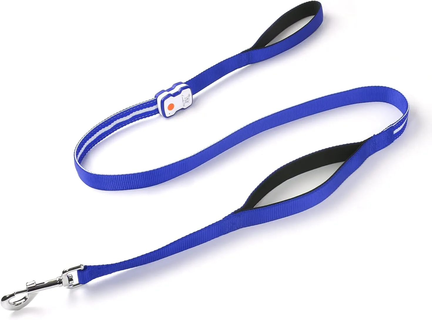 Led Dog Leash Rechargeable Waterproof 1000 ft Night Visibility LED Dog Leash - Padded Double Traffic Handle |10hr Battery Life, USB-C Quick Charging Light | Heavy Duty Durable Quality (Blue)