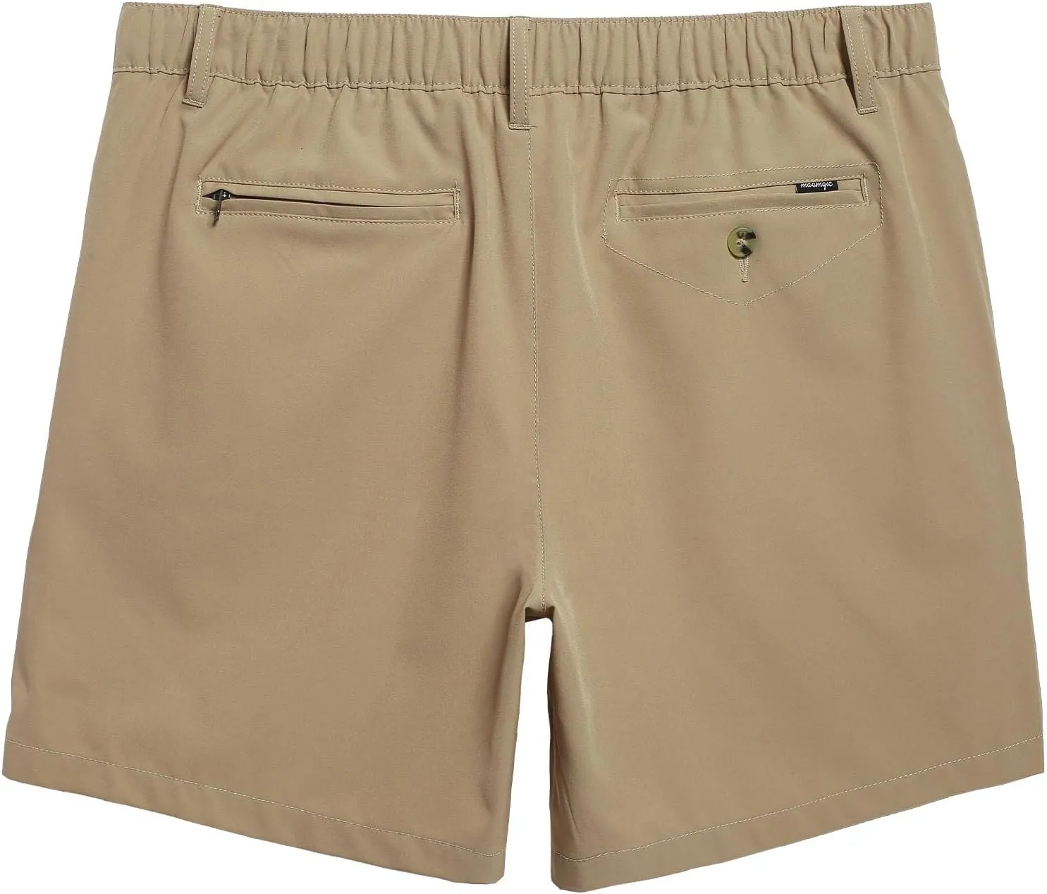 maamgic Mens Casual Shorts with Compression Liner 5/7 Inch Classic Fit Khaki Shorts
