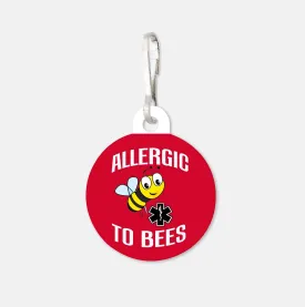 Medical Alert Tag - Allergic to Bees - Pack Zipper Pull Charms/Anaphylaxis/Emergency Tag/Medical Warning