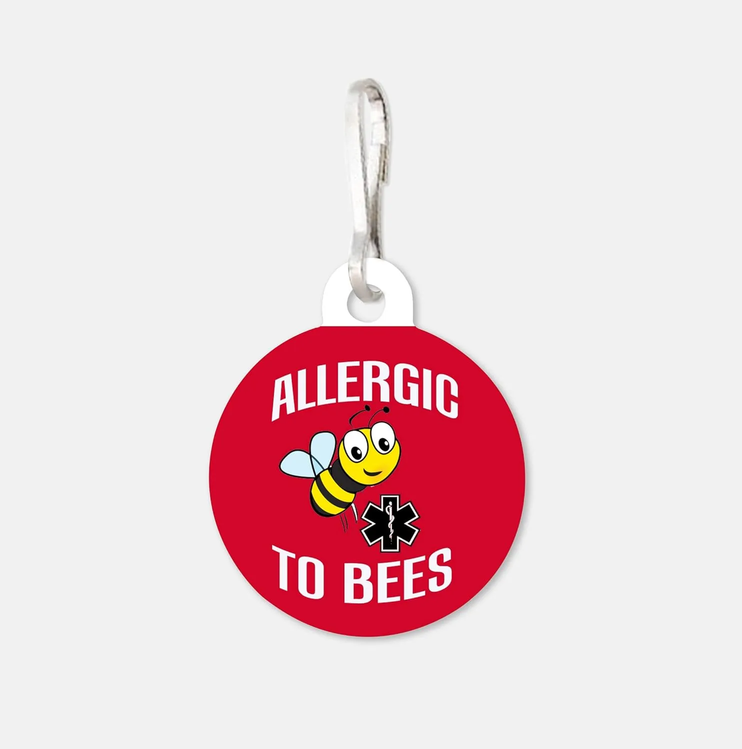 Medical Alert Tag - Allergic to Bees - Pack Zipper Pull Charms/Anaphylaxis/Emergency Tag/Medical Warning