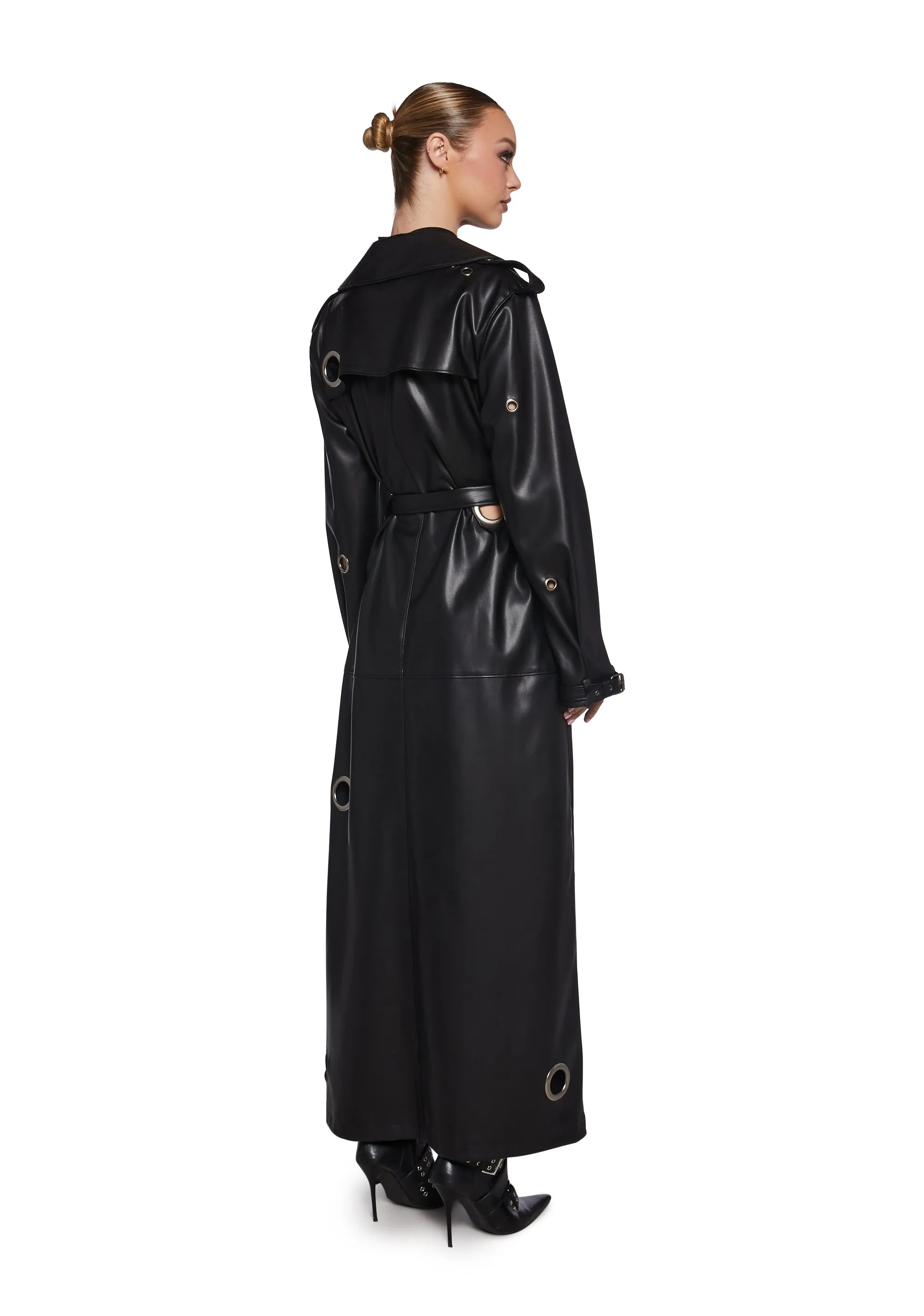 Misbehaving Motto Trench Coat