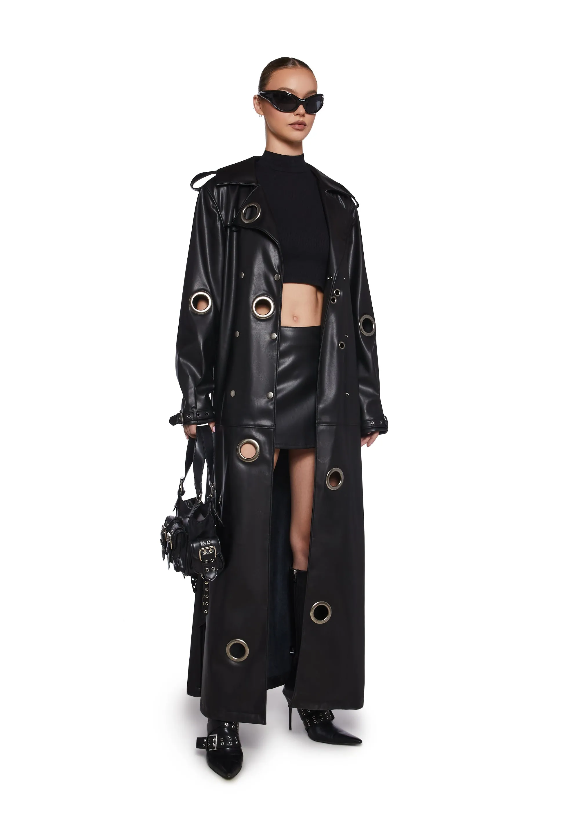 Misbehaving Motto Trench Coat