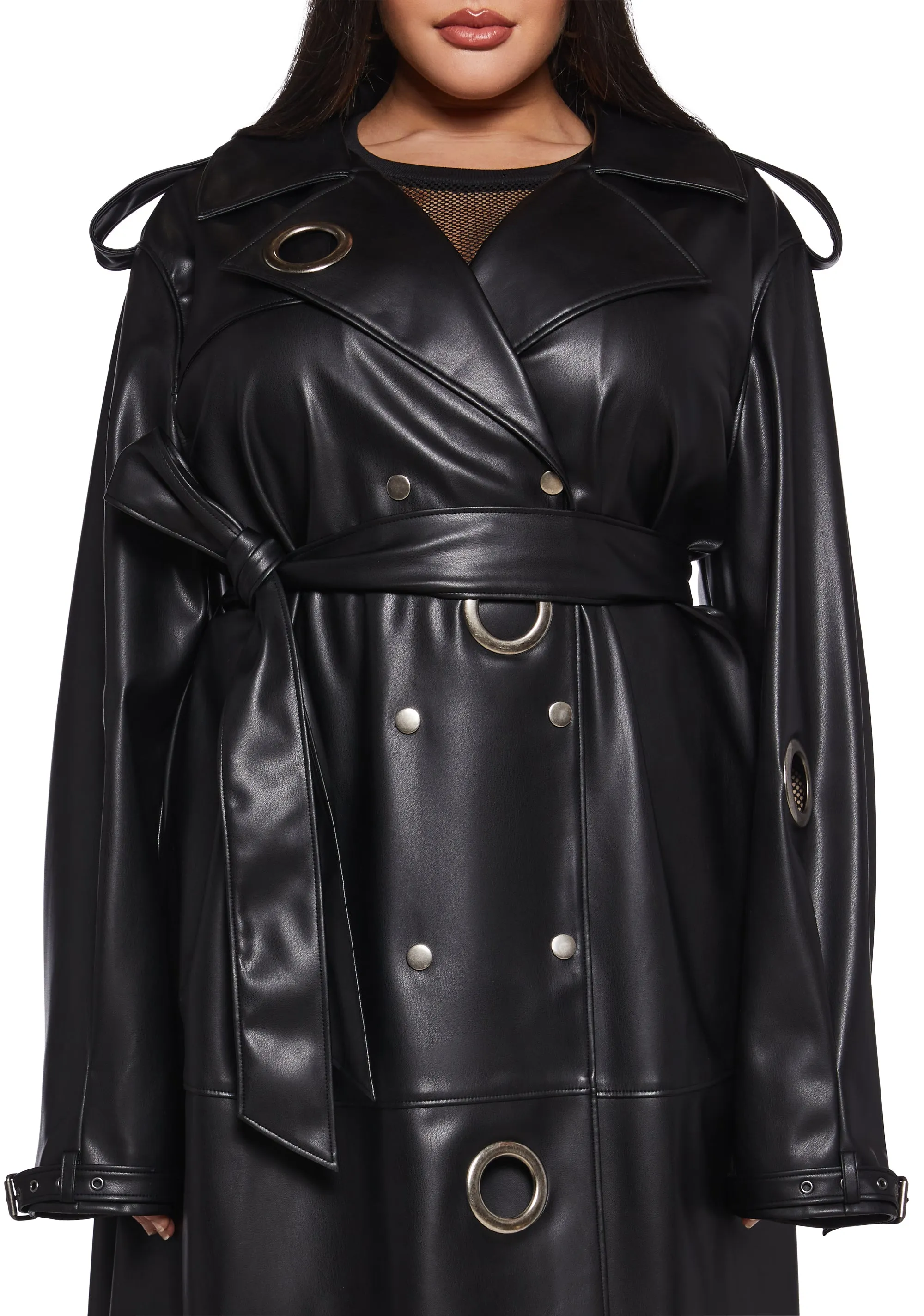 Misbehaving Motto Trench Coat