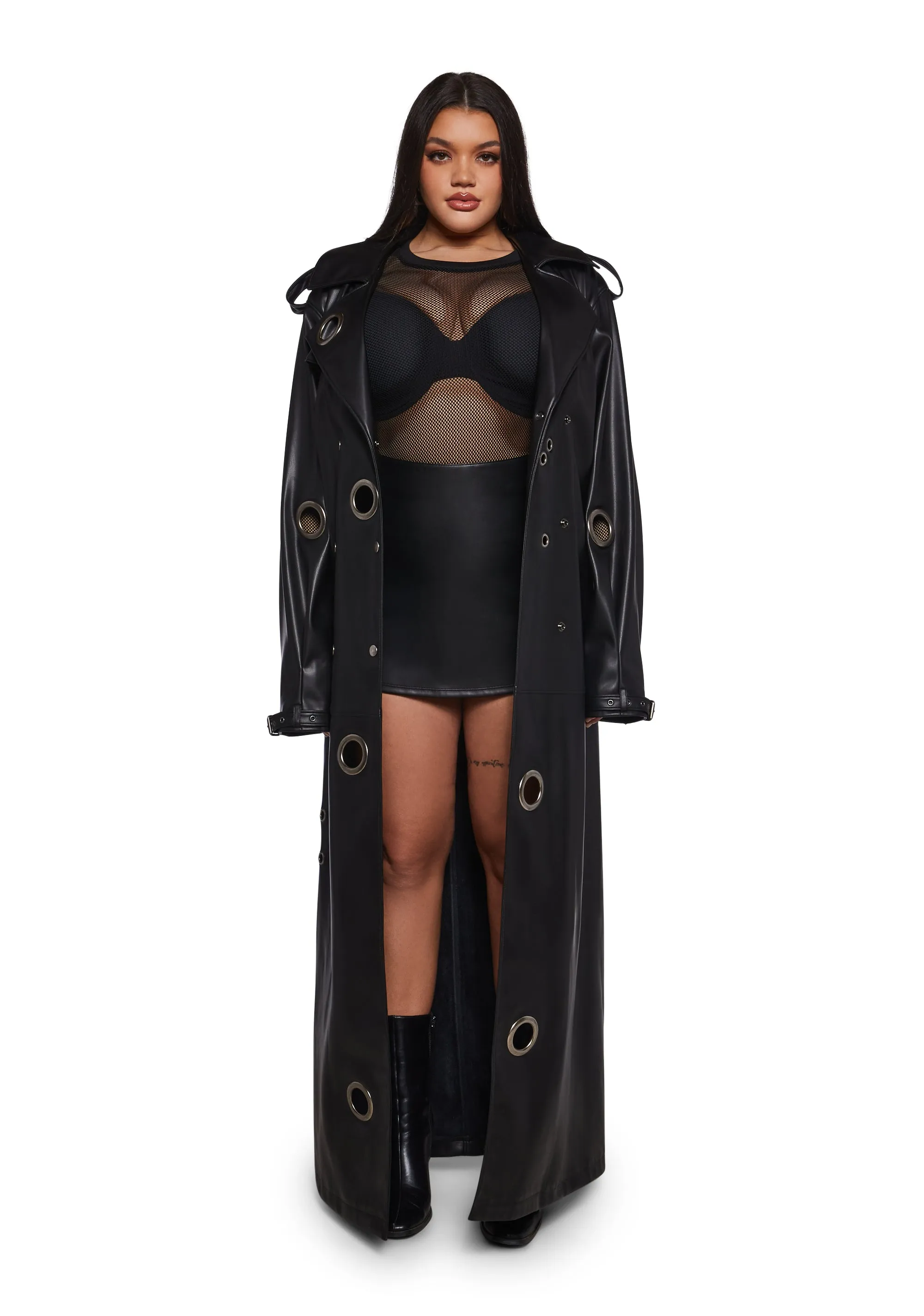 Misbehaving Motto Trench Coat