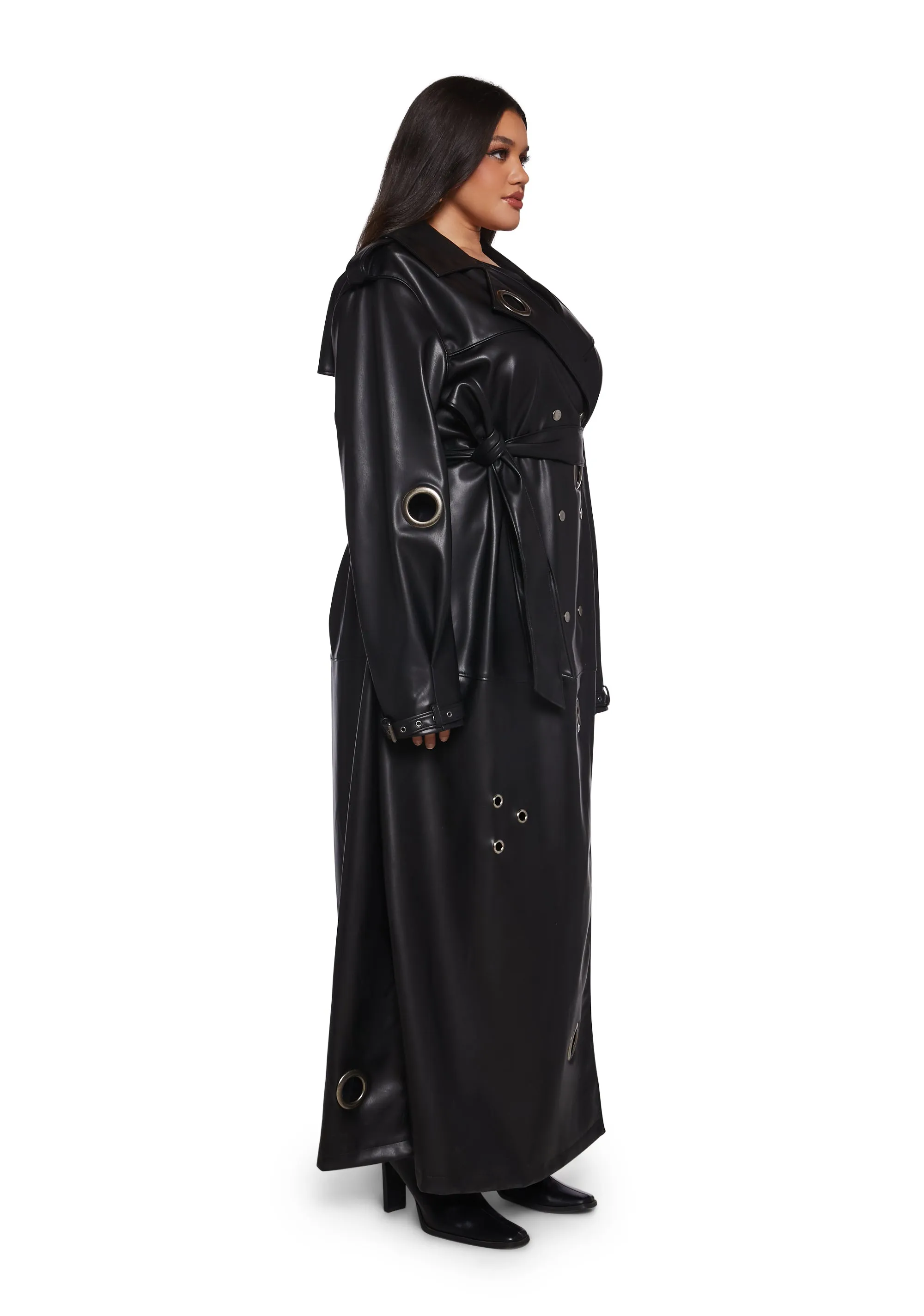 Misbehaving Motto Trench Coat