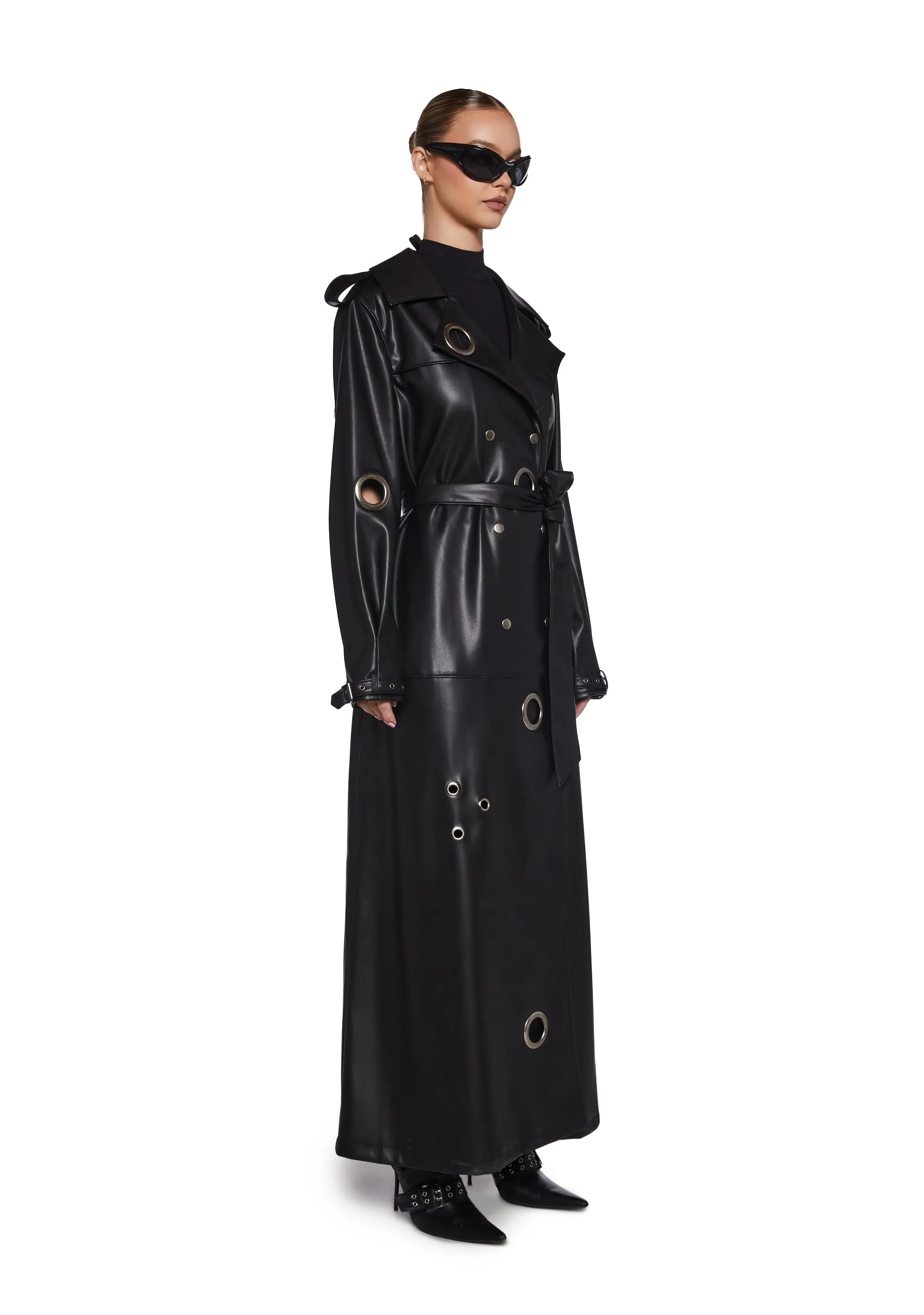 Misbehaving Motto Trench Coat
