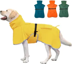 Pet Dog Raincoat, Rain Poncho Jacket for Medium and Large Dogs, Winter Warmer (Yellow, 6XL)
