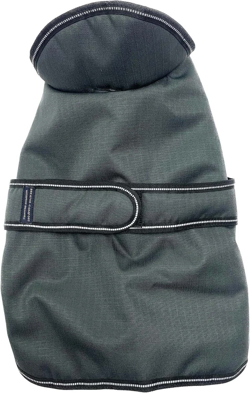 PetRageous 7303CGS Juneau Waterproof Winter Dog Coat with Full Chest Coverage and Leash Opening - 11-Inch Long Heavyweight Jacket for Small Dogs and Puppies, Charcoal Grey