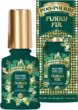 Poo-Pourri Holiday Before-You-Go Toilet Spray, Funky Fir, 2 Fl Oz  Balsam Fir, Apple and Cedarwood