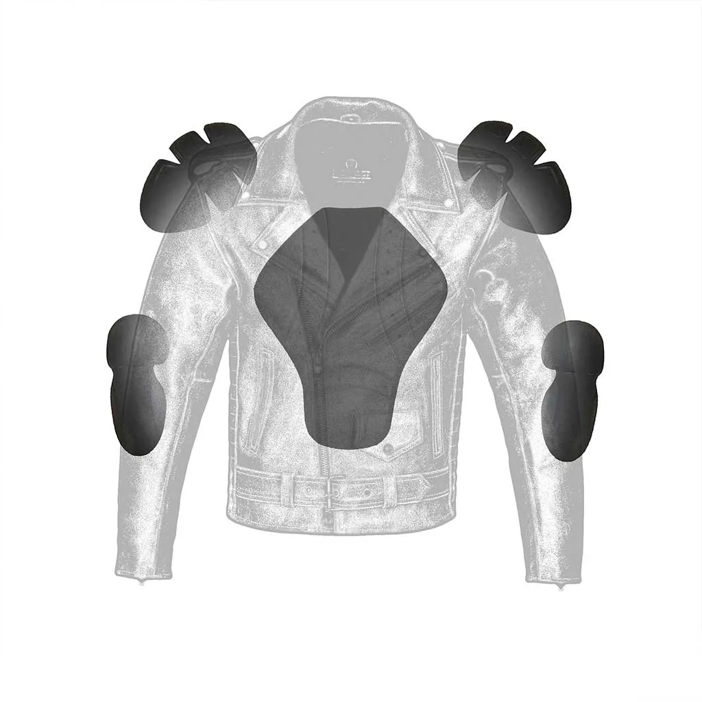 RIDERACT®  Vintage Motorcycle Jacket Brando Distress Moto jacket