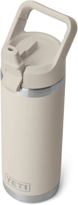 YETI Rambler 18 oz Bottle, Vacuum Insulated, Stainless Steel with Color Matching Straw Cap, Cape Taupe